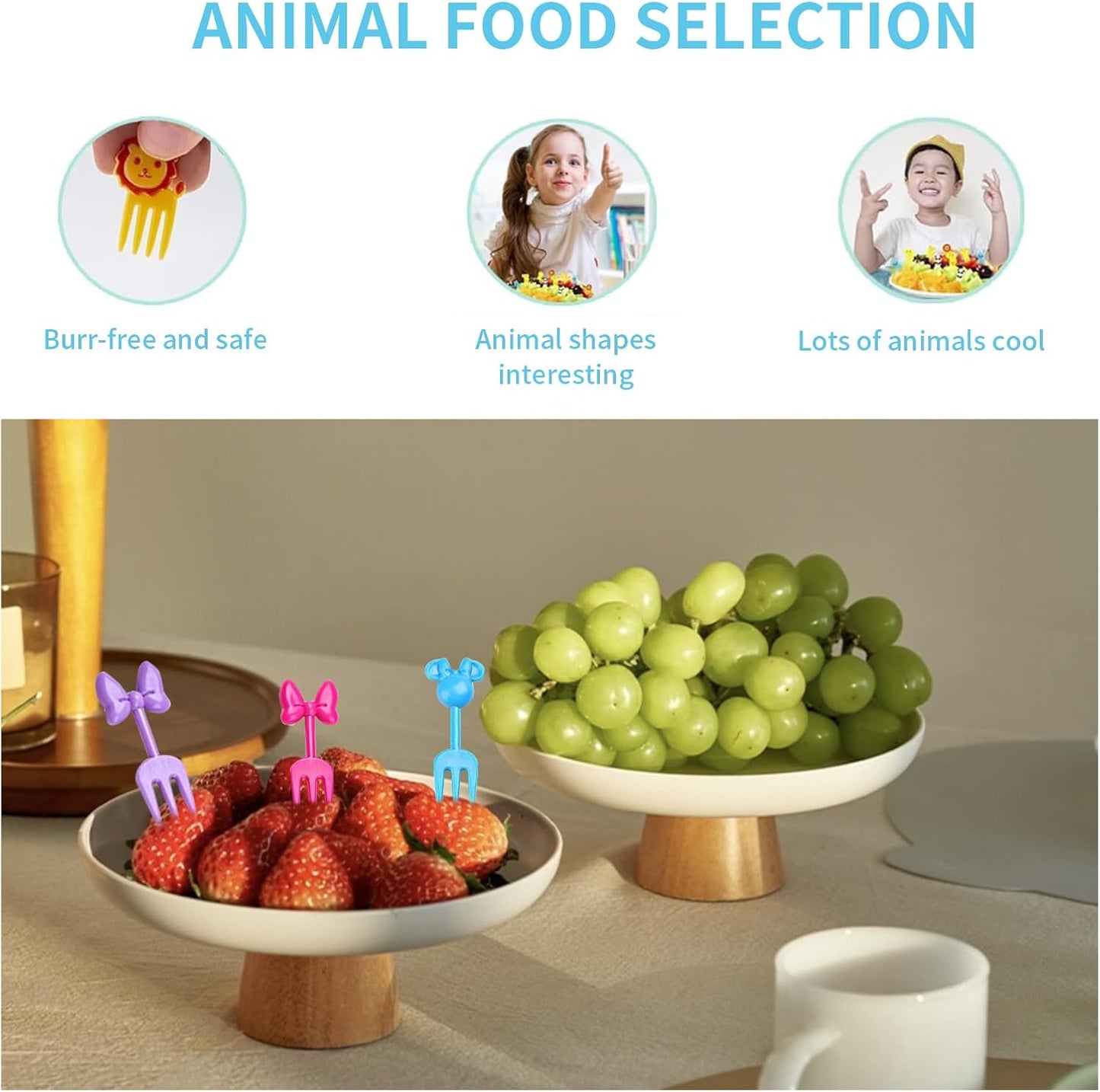 44 Pcs Bento Lunch Box Accessories for Kids,Includes 24 Pcs Thicken Silicone Cupcake Liners, 20 Cute Animal Food Picks, Easy to Preparing Lunch and Make Lunchtime Fun with our Kids