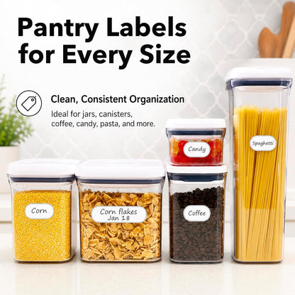 Removable Expiration Date Labels for Food Containers, Waterproof Food Storage Labels for Deli Containers, Best By Pantry Label, Freezer Refrigerator Label, Write On Kitchen Organization Label