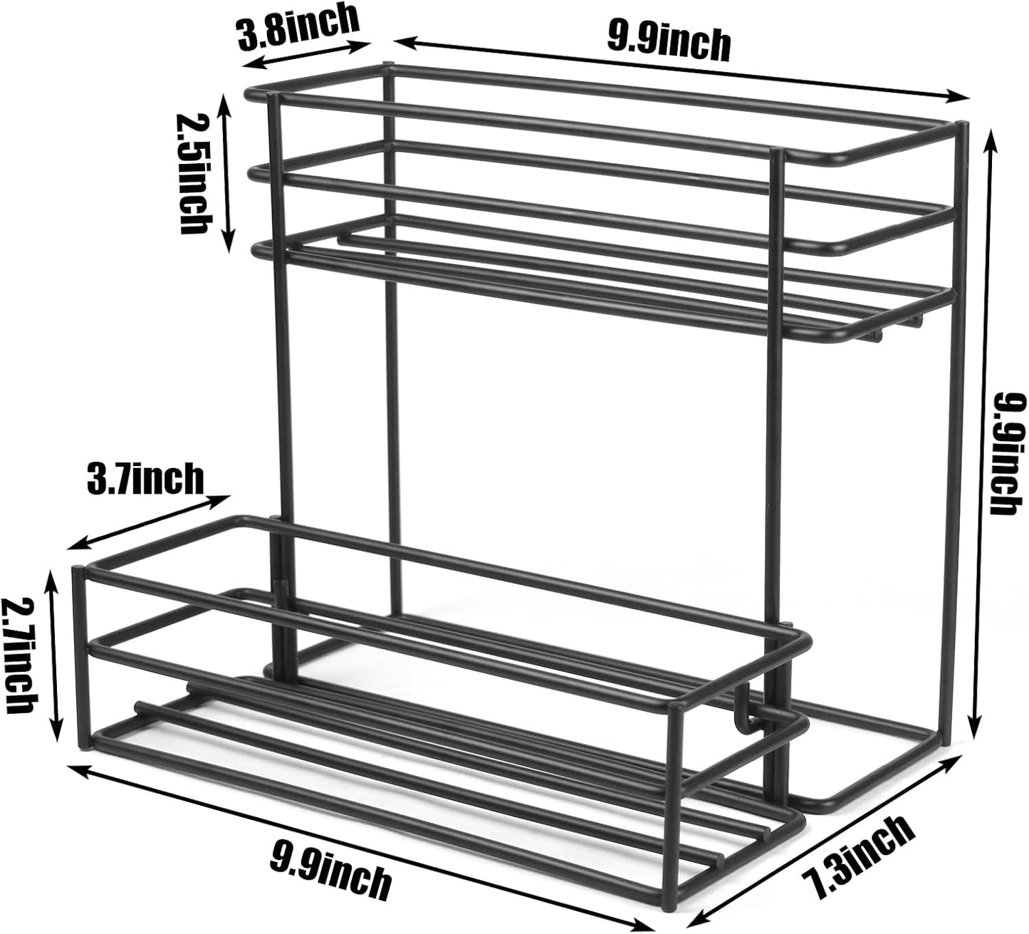 MCSAPIL Coffee Syrup Rack (6 Bottle Capacity), Organizer for Coffee Bar & Kitchen, Small Wine Rack for Bar, Family & Storage