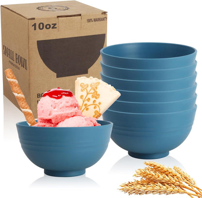 Wrova Wheat Straw Bowls for Kitchen set of 6,Anti-Scald Thick Soup Bowls 40oz,Microwave and Dishwasher Safe Bowl Sets, Unbreakable Cereal Bowl Sets. Vibrant Series
