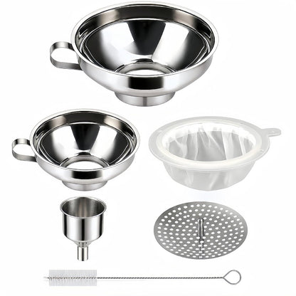 5 Pack Stainless Steel Canning Funnel for Filling Mason Jar