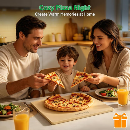 Cordierite Pizza Stone for Oven & Grill, 15 x 12 Inch Rectangular