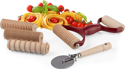 Pasta Drying Rack - Collapsible Spaghetti Holder with 8 Bars for Homemade Fresh Pasta - Wood Drying Rack for Spaghetti, Linguine, Fettucine, or Pappardelle - Kitchen Accessories by Classic Cuisine