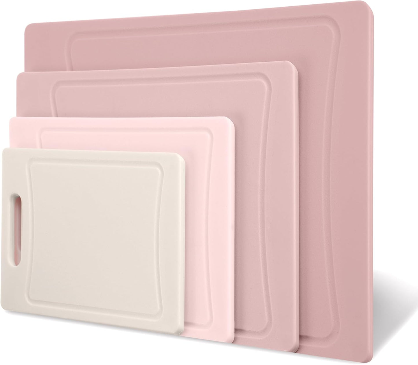 COOK WITH COLOR Non-Slip Cutting Board Set – Kitchen Essentials with Easy Grip Handle for Meat, Veggies, and Fruits, 3 Cutting Boards, Speckled White