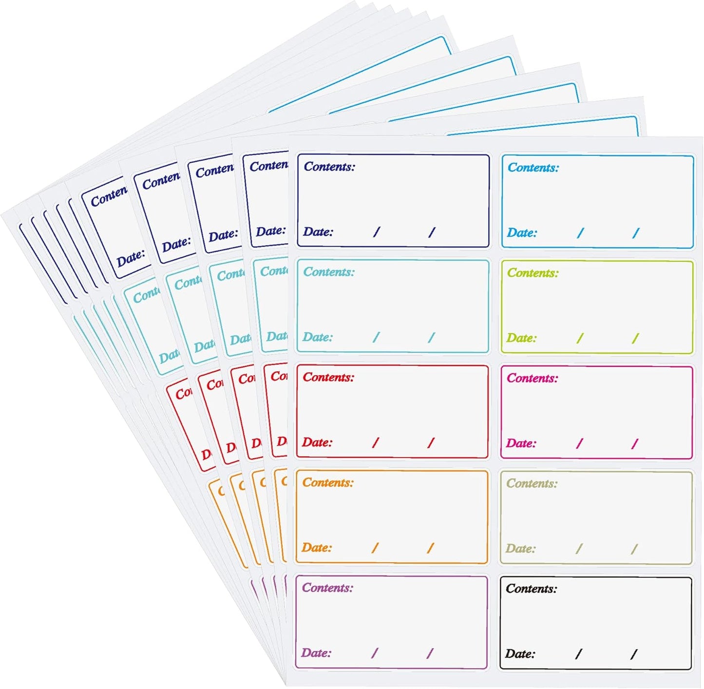 Hybsk Removable Freezer Food Labels for Jars Easy Peel Off - Frozen Food Storage Labels that Leave No Sticky Residue After Use (Type 2)