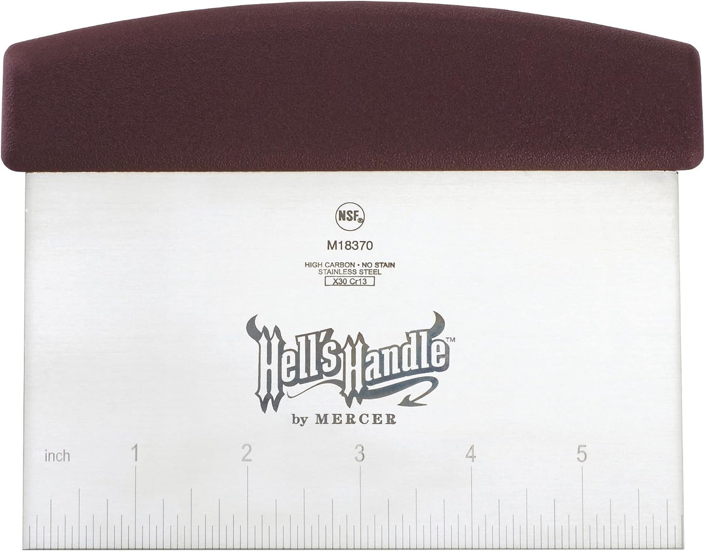 Mercer Culinary Hell's Handle Bench Scraper, 3.5 Inch x 6 Inch