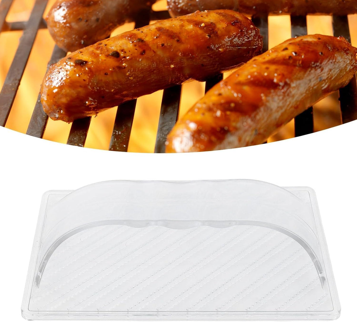 HERCHR Hot Dog Cutter Criss Cross, Hot Dog Cross Hatch Cutter Hot Dog Slicer Tool with 15 Sharp Blades, Sausage Press and Spiral Cutter for Even Grilling, Indoor Outdoor Camping Backyard Use
