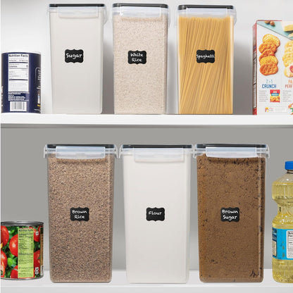 Flour Storage Container 2 PC [8.5L / 287 Oz] Extra Large Food Storage Containers with Lids - Airtight, Leak Proof, BPA-Free Plastic Flour Sugar Storage Containers - Bulk Storage for Kitchen & Pantry