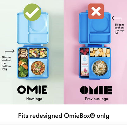 OmieBox (2 pack) Leakproof Dips Containers To Go, Salad Dressing Container, Condiment Container with Lids - Food Safe Silicone - 4 ounces (Blue/Lime)