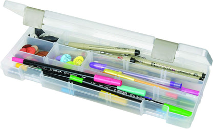 ArtBin Large Solutions Box Clear Art & Craft Organizer with Dividers - Plastic Storage Case for Convenient and Versatile Storage - Ideal for Various Craft Supplies