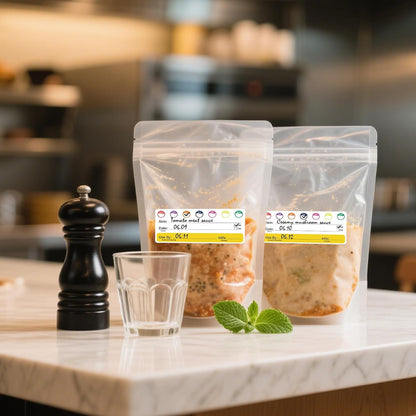 500 PCS Restaurant Quality Shelf Life Food Rotation Labels with Collection Date 2.8 × 1.2 Inches Removable Freezer Stickers Vinyl Oil-Proof Self Adhesive Writable Tape for Home Kitchens