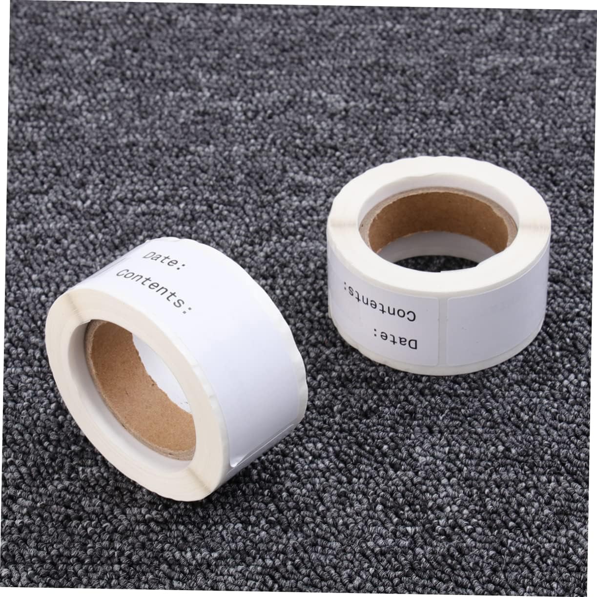 Homoyoyo 2Rolls English Record Date Stickers Kitchen Food Label for Storage and Organization Paper Peel and Stick Without Glue and Fade-Resistant for Freezer Refrigerator and Pantry Use