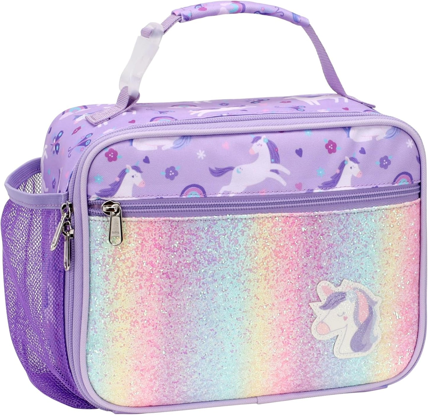 Kids Lunch Bag Boys - Insulated Kids Lunch Box Reusable Lunchbox with Water Bottle Holder Toddler Lunch Tote Bag for School Daycare, Black Dino Fossil