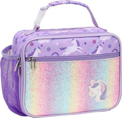 Kids Lunch Bag Boys - Insulated Kids Lunch Box Reusable Lunchbox with Water Bottle Holder Toddler Lunch Tote Bag for School Daycare, Black Dino Fossil