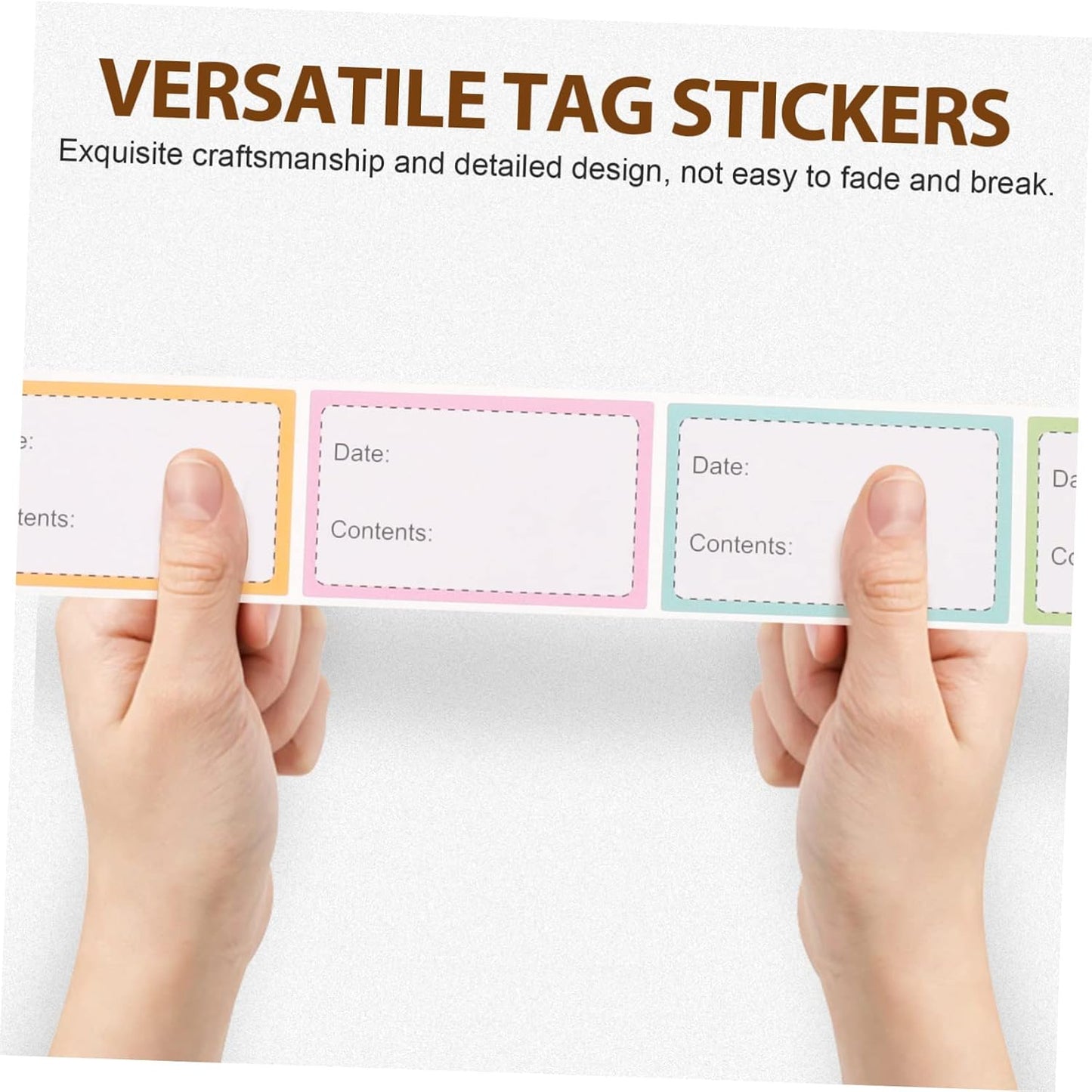 5rolls Safe Date Labels for Kitchen Pantry Writing Stickers Food Storage Labels Reusable Multipurpose Bottle Stickers