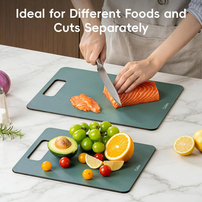 Wood Fiber Cutting Board Set of 2, Dishwasher Safe, Non-Toxic Cutting Board for Kitchen, BPA Free, Non-Slip, Non-Porous Composite Chopping Board for Meat Vegetable Fruit