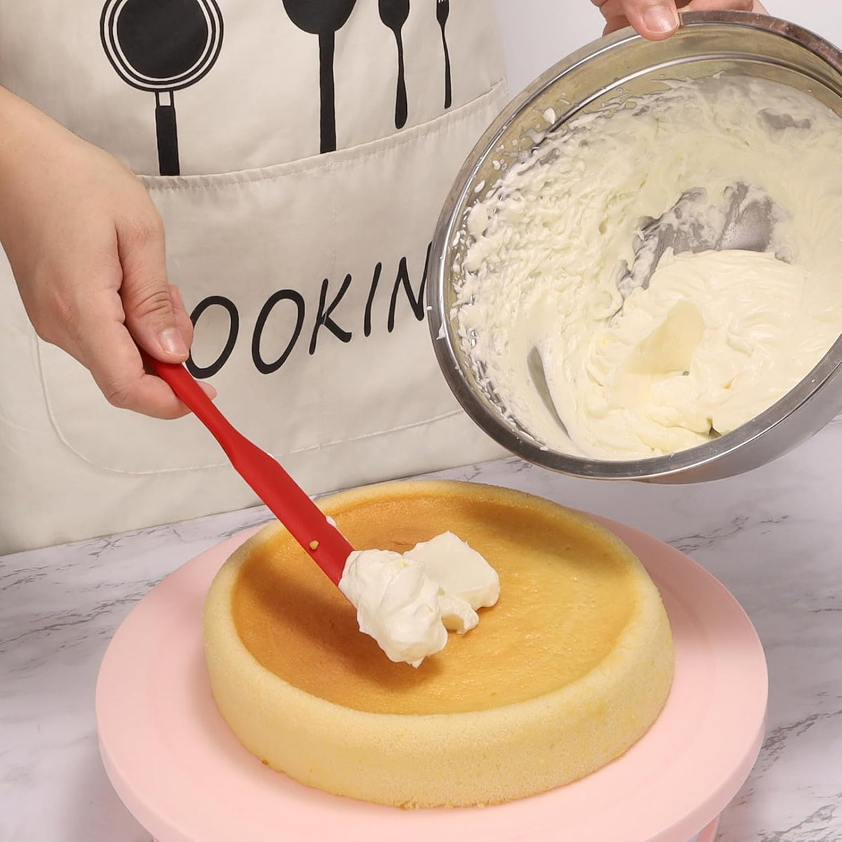 【6 Pack】Silicone Jar Spatula,Cake Cream Butter Spatulas,Icing Spatula,Sourdough Spatula with Long Handle, Jar Scraper Spatula (Black,Red,Orange,Blue,Green,Purple)