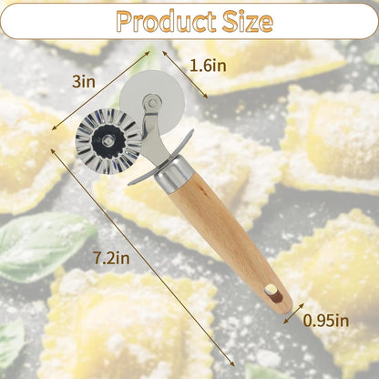 Double Wheel Dual-Head Pastry Cutter, 1Pcs