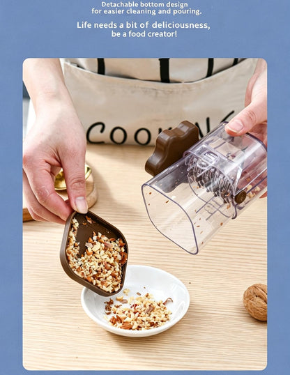 Manual Nut Chopper & Grinder with Handle – Hand Crank Nut Crusher for Walnuts, Peanuts, Chocolate & Dry Fruits – Easy Clean, Food Prep Tool for Baking & Desserts