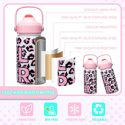 Kids Bento Lunch Box with 6 Compartments Girls Lunch Box with Lunch Bag,Stainless Steel Water Bottle,Ice Pack & Utensils Set,Birthday Gifts for Ages 3-12 Back to School Toddler Girls