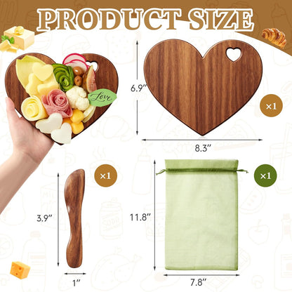 Nuenen 50 Pcs Mini Wooden Charcuterie Board Bulk, Small Wood Cutting Board for Crafts Laser Engraving with Knives Organza Bags Wedding Baby Shower Favors Gift (Square,Bamboo Color)