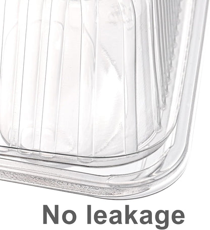 Yopay 50 Pack Deviled Egg Trays with lid, Plastic Clear 6 Slots Deviled Eggs Halves Carrier Deviled Container Dish Plate Holder for Party, Classic Cuisine Trays