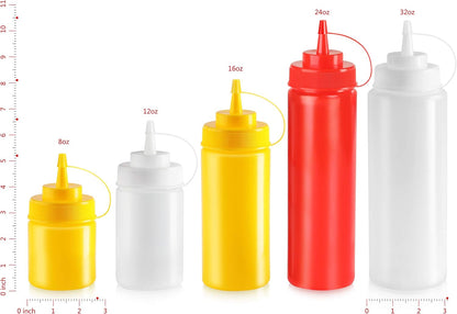 New Star Foodservice Squeeze Bottle, 12 oz, Red