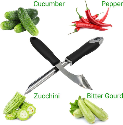 2 Pack 7.9 & 9 Inch Jalapeno Pepper Corer, Stainless Steel