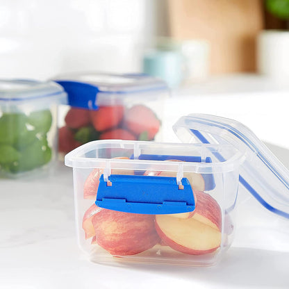 Sistema 6-Piece Food Storage Containers with Salad Dressing and Condiment Containers and Lids for Meal Prep, Dishwasher Safe, Clear/Green