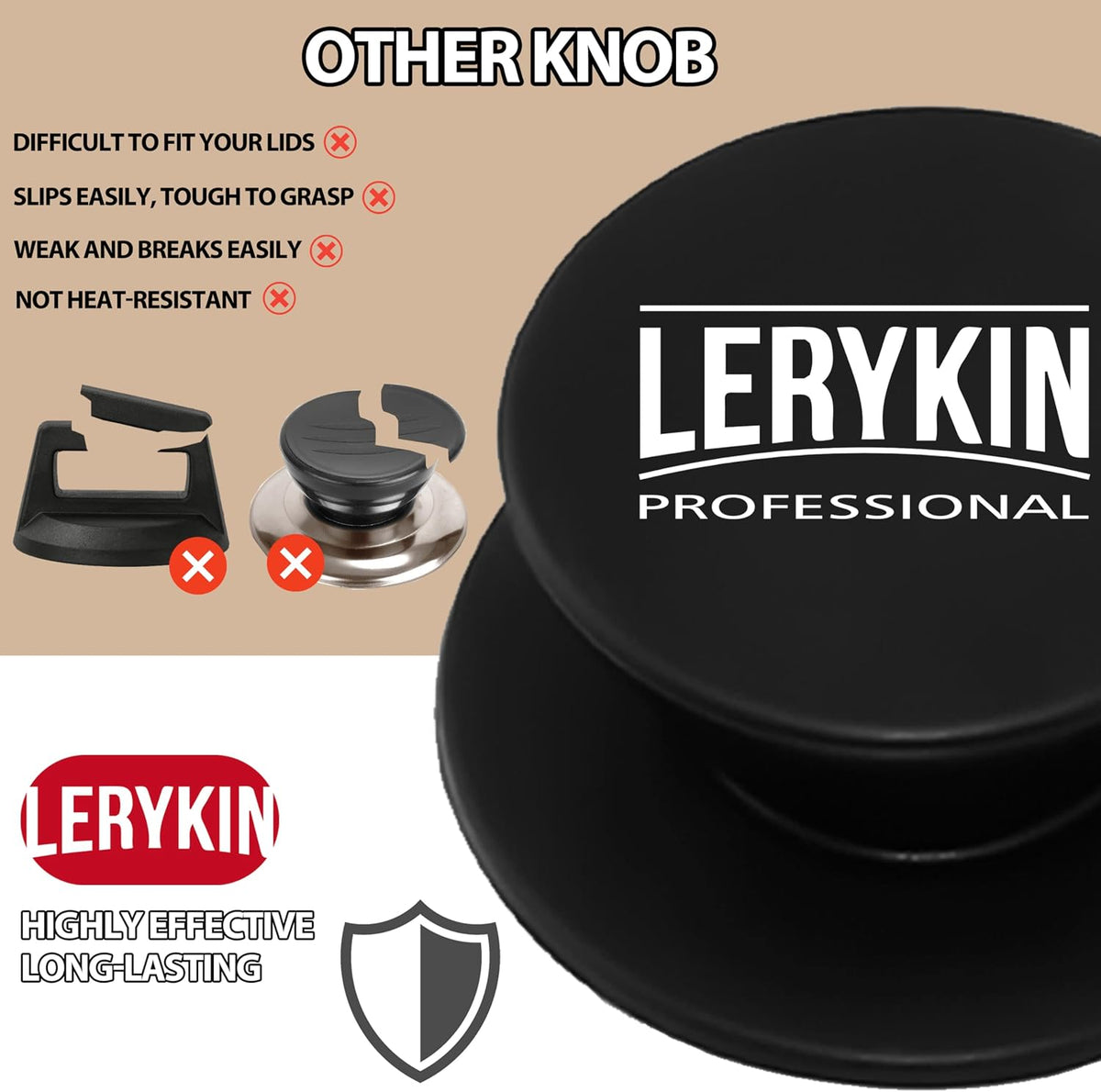 Lerykin Tempered Glass Lid - Universal Lid with Heat Resistant Silicone Rim for Pots, Pans and Skillets - Pan Cover Replacement Lid Fits 9.5", 10" and 11" Diameter Cookware