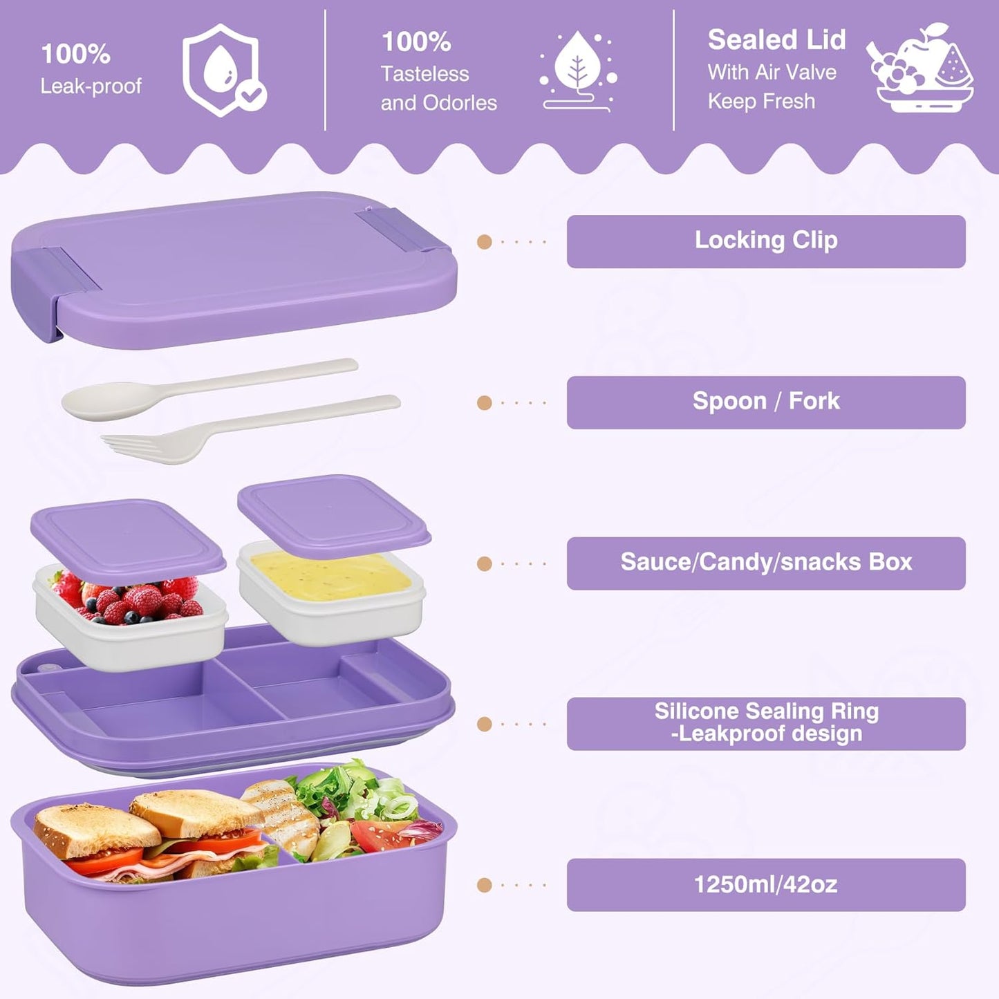Bento Lunch Box Set with 10.5oz Soup Thermo Food Jar for Adults Kids, Stainless Steel Leak-proof Lunch Container with 4 Compartment, Coffee Tumbler with Lunch Bag for School Travel Office-Grey