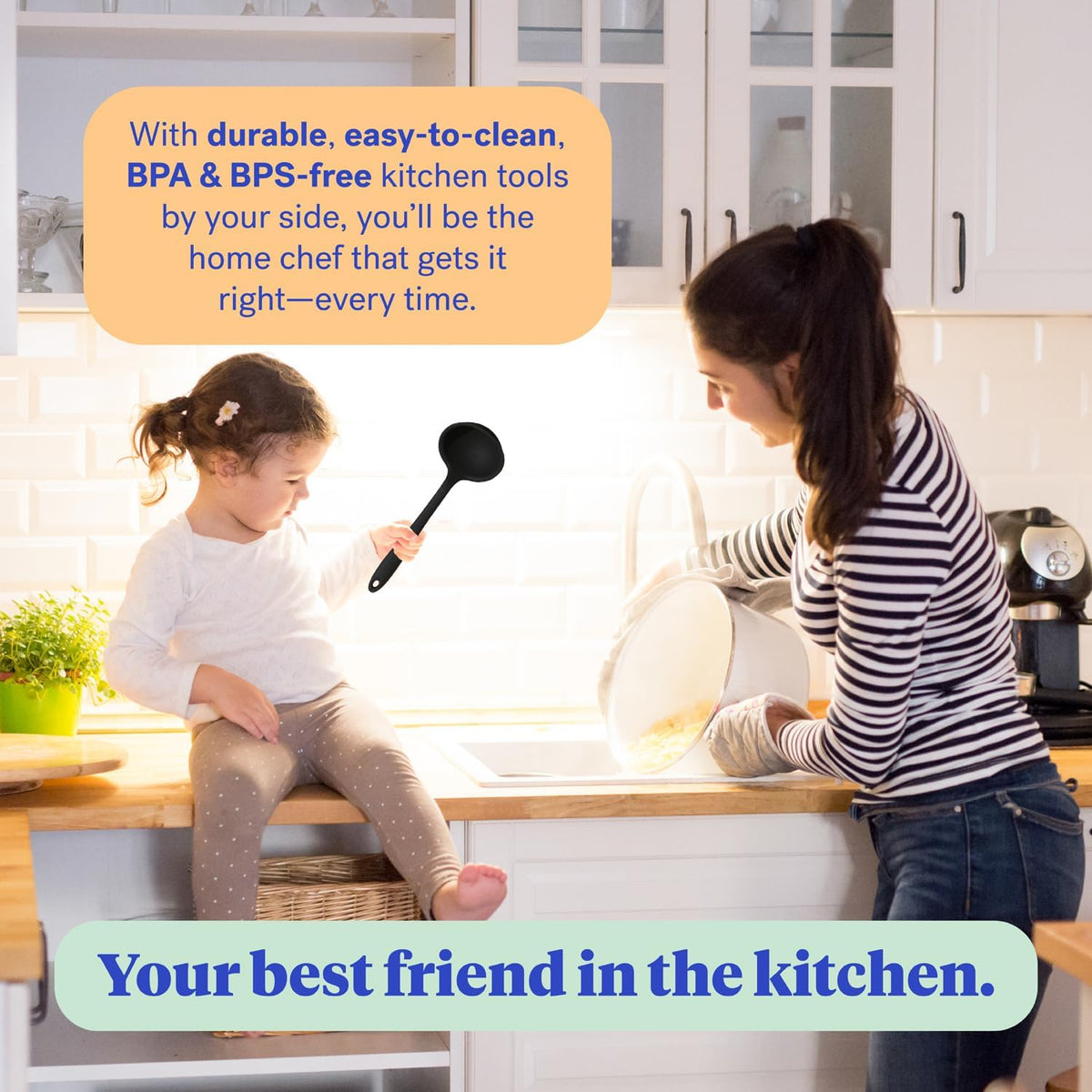 GIR Premium Silicone Ladle Serving Spoon – Ultimate, Slate