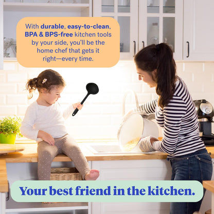 GIR Premium Silicone Ladle Serving Spoon – Ultimate, Slate