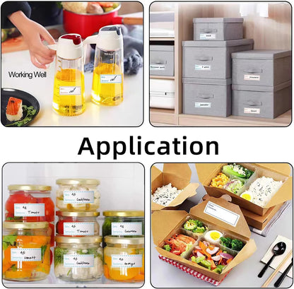 Removable Food Storage Labels for Home and Restaurant Use, Refrigerator Storage Labels Food Storage Stickers Large Bottle Label Easy Clean Leaves No Residue