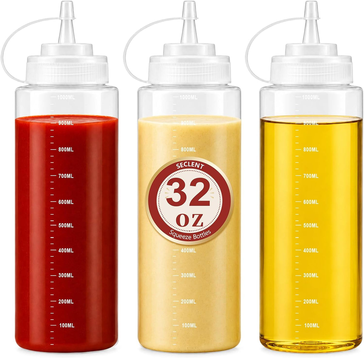 8oz Squeeze Bottles, Sauce Bottles, Squirt Bottle, Salad Dressing Bottle