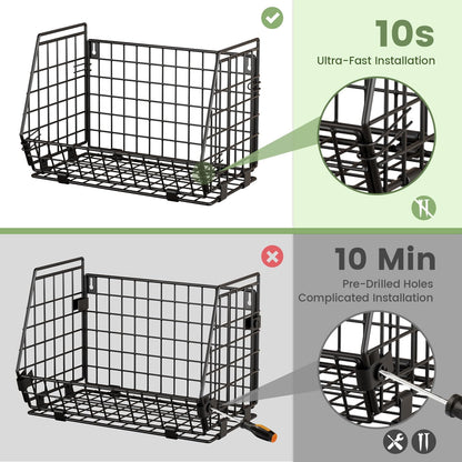 Wire Fruit Basket for Kitchen Storage: Hanging and Counter Basket for Vegetable Produce - Potato and Onion Storage for Pantry 3 Pack