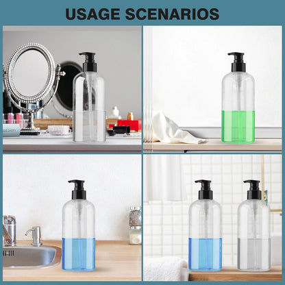 Plastic Pump Bottles Dispenser 2Pack 10oz Shampoo Bottle BPA Free