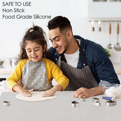 Extra Large Silicone Mats for Kitchen Counter, 27.6'' x 19.7'' Nonskid Silicone Placemats for Kids, Nonstick Purple Silicone Mat for Baking Crafts, Silicone Dab Mat Heat Resistant, 1Pack - Colors B