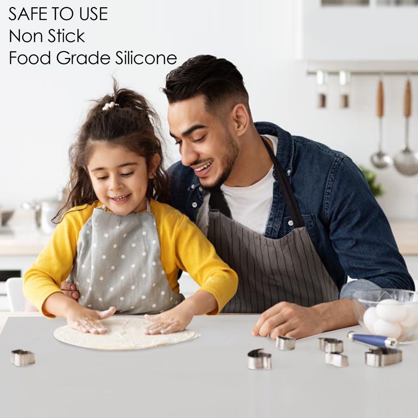 Extra Large Silicone Mat, 31.5x23.6 Inch Heat Resistant Mat for Kitchen Counter, Non Stick Silicone Baking Mat for Dough and Pastry, Thick Silicone placement Countertop Protector, Black countertop mat
