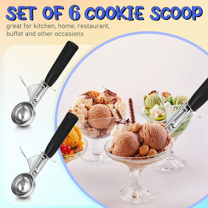 Reallnaive Ice Cream Scooper with Trigger, 4 oz, Gray