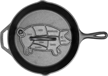 Lodge Pre-Seasoned Cast Iron Pig Press, 9.5 x 5.5 Inches