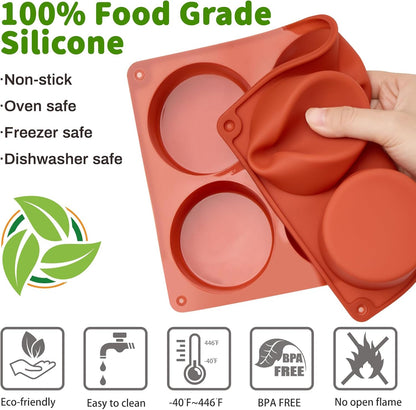 JOERSH 2-PK Air Fryer Egg Mold, 4 Cups Silicone Air Fryer Baking Pan Non-Stick for Egg Bites, Cupcake, Muffin, Tart, Frittata, Quiche