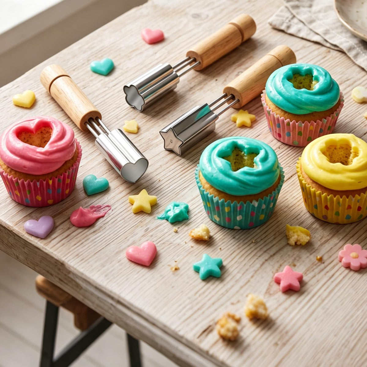 Vegetable Cutters Shapes, Mini Pie Cookie Biscuit Mold, Cupcake Corer Tool