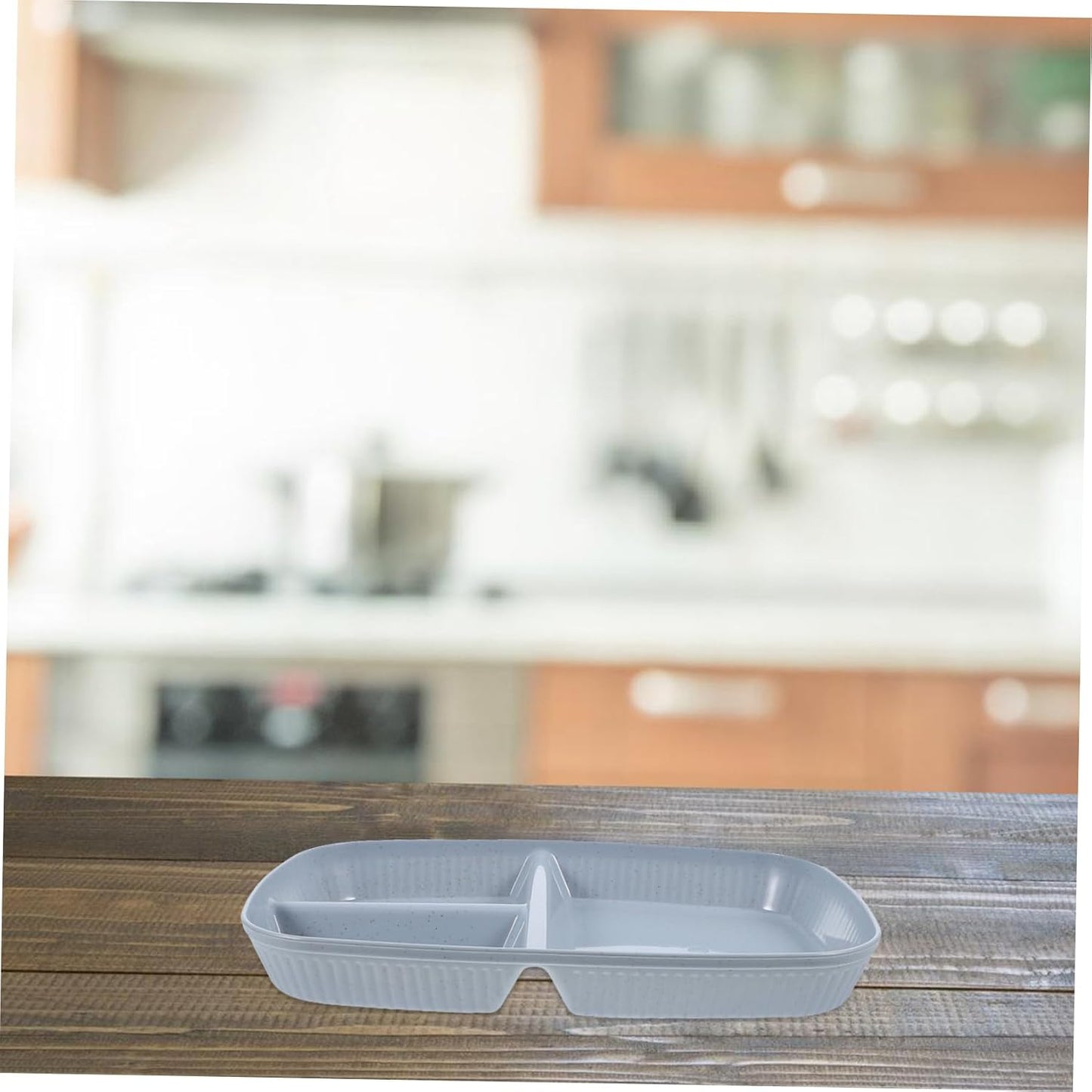 Portion Control Plate Divided Dinner Tray Three Compartment Food Serving Plate for Home Commercial Use Easy to Clean Snack Tray for Meal Prep Catering