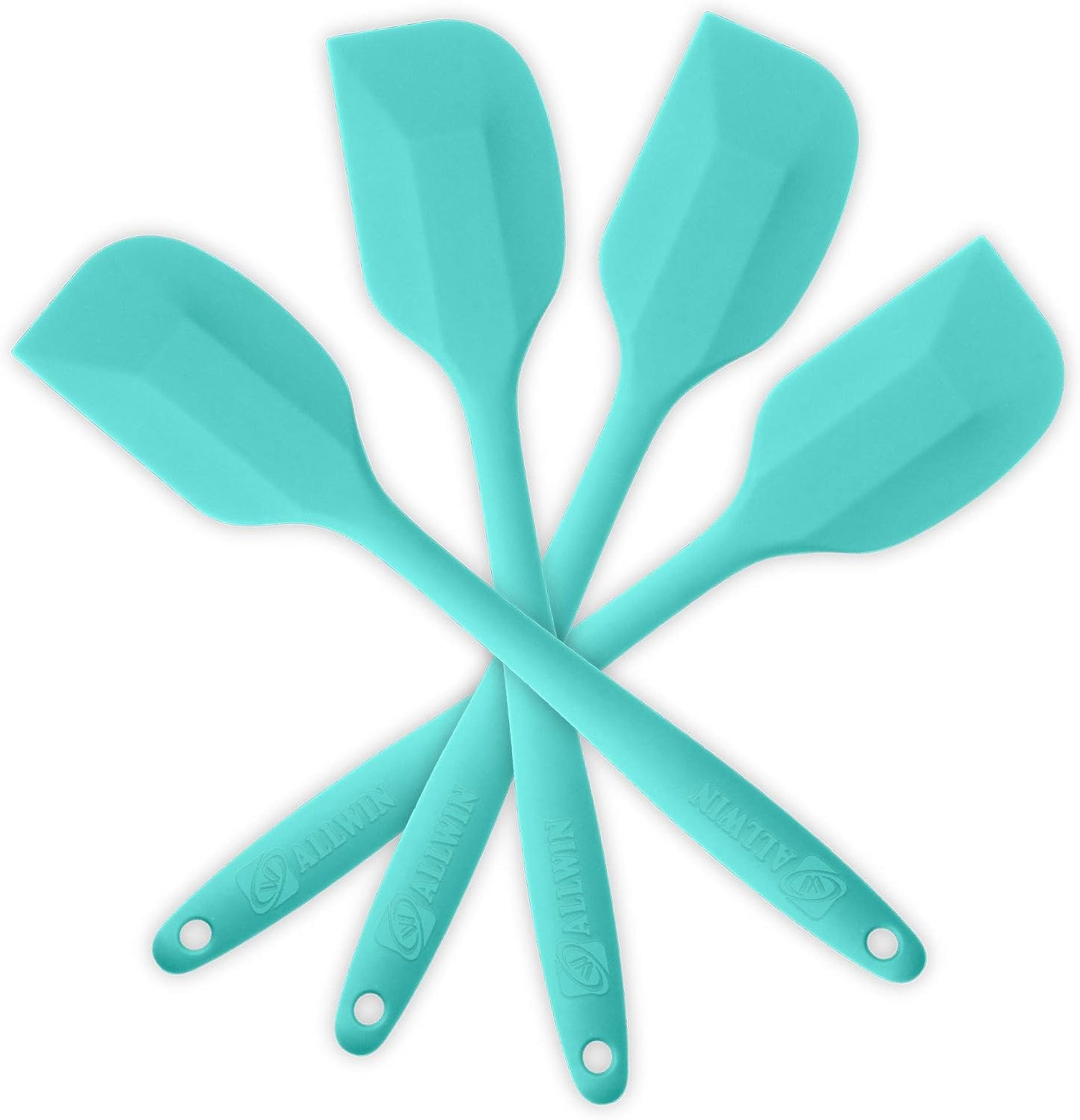 Silicone Spatula 4-piece Set, Heat-Resistant Spatulas, Non-stick Rubber Spatulas with Stainless Steel Core
