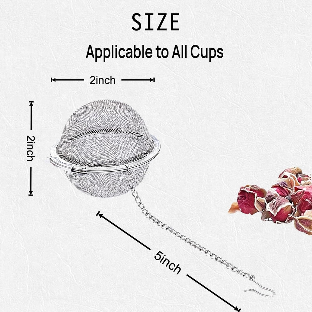304 Stainless Steel Mesh Tea Ball for Loose Leaf Tea