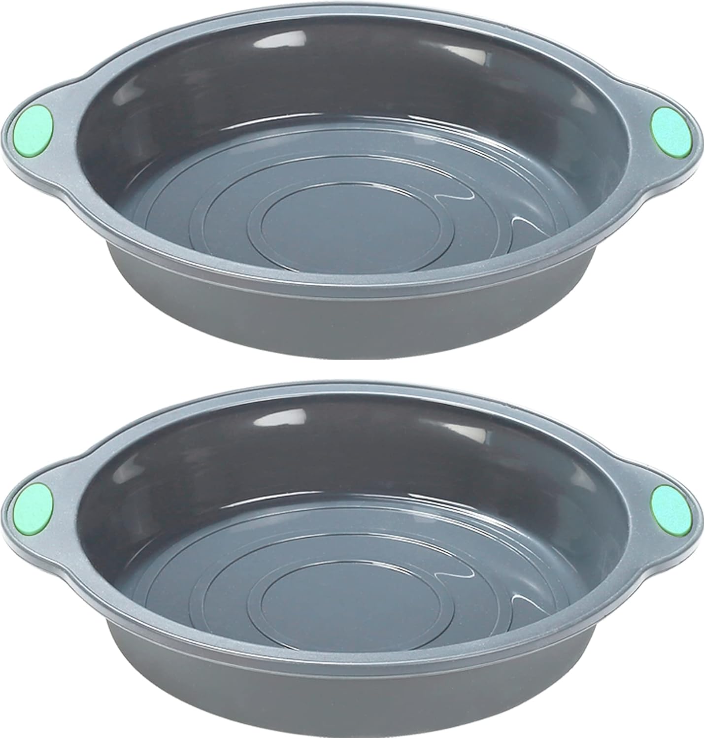 To encounter 2Pack Silicone Muffin Pan with Metal Frame, 12 Cup Regular Size Cupcake Pan, Non-Stick Baking Tray, Food Grade Baking Molds for Oven, Dishwasher Safe