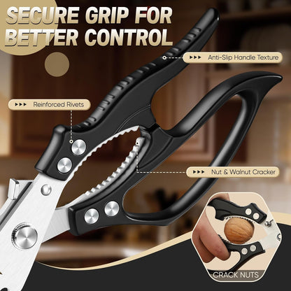 Huusk Poultry Shears Heavy Duty – All Purpose Japanese Kitchen Scissors