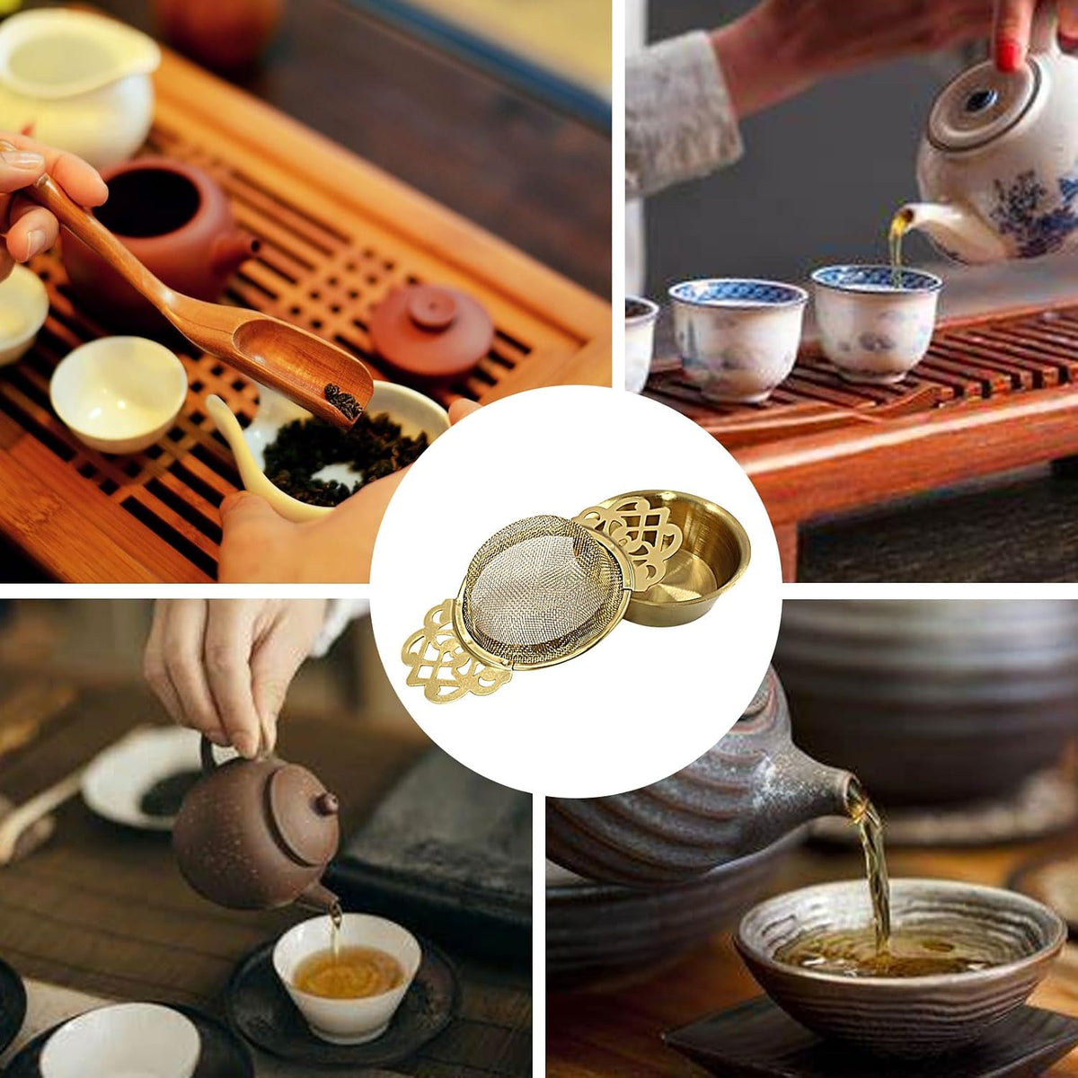 2 Pack Tea Strainers, Stainless Steel, Sliver