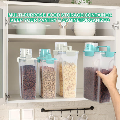 TBMax Pet Food Storage Containers 2 Pack 8-10 Lbs Airtight Dog Food Container Dispenser with Large Spout & Portable Handle, Travel Dog Treat Cat Food Storage Bin Bird Seed Container